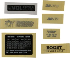 Fox Racing Shox Decal Kit Aufklebersatz Für 32 SC Federgabel Modell 2021 -Fox Racing Shox 369481