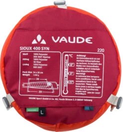 VAUDE Sioux 400 SYN Schlafsack 19 VAUDE Sioux 400 SYN Schlafsack -Fox Racing Shox 439712